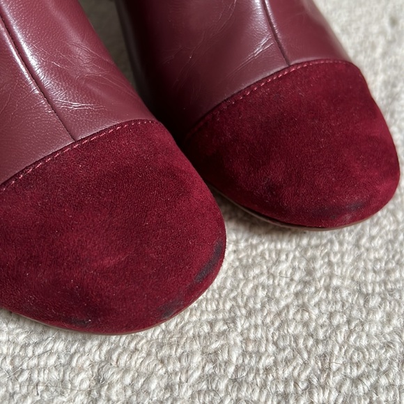 Ann Taylor LOFT Burgundy Ankle Booties - Picture 2 of 8